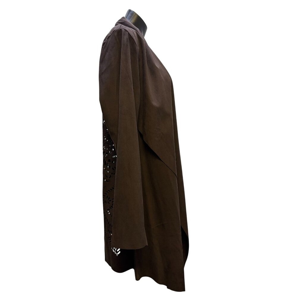 Soft Surroundings Brown Open Front Cardigan Size L - Picture 3 of 6